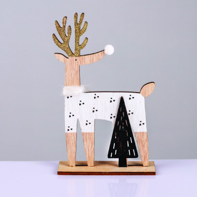 ^WOODEN DEER WITH TREE ΔΙΑΚΟΣΜΗΤΙΚΟ ΜΟΤΙΦ 20*4*12cm^  -X061966